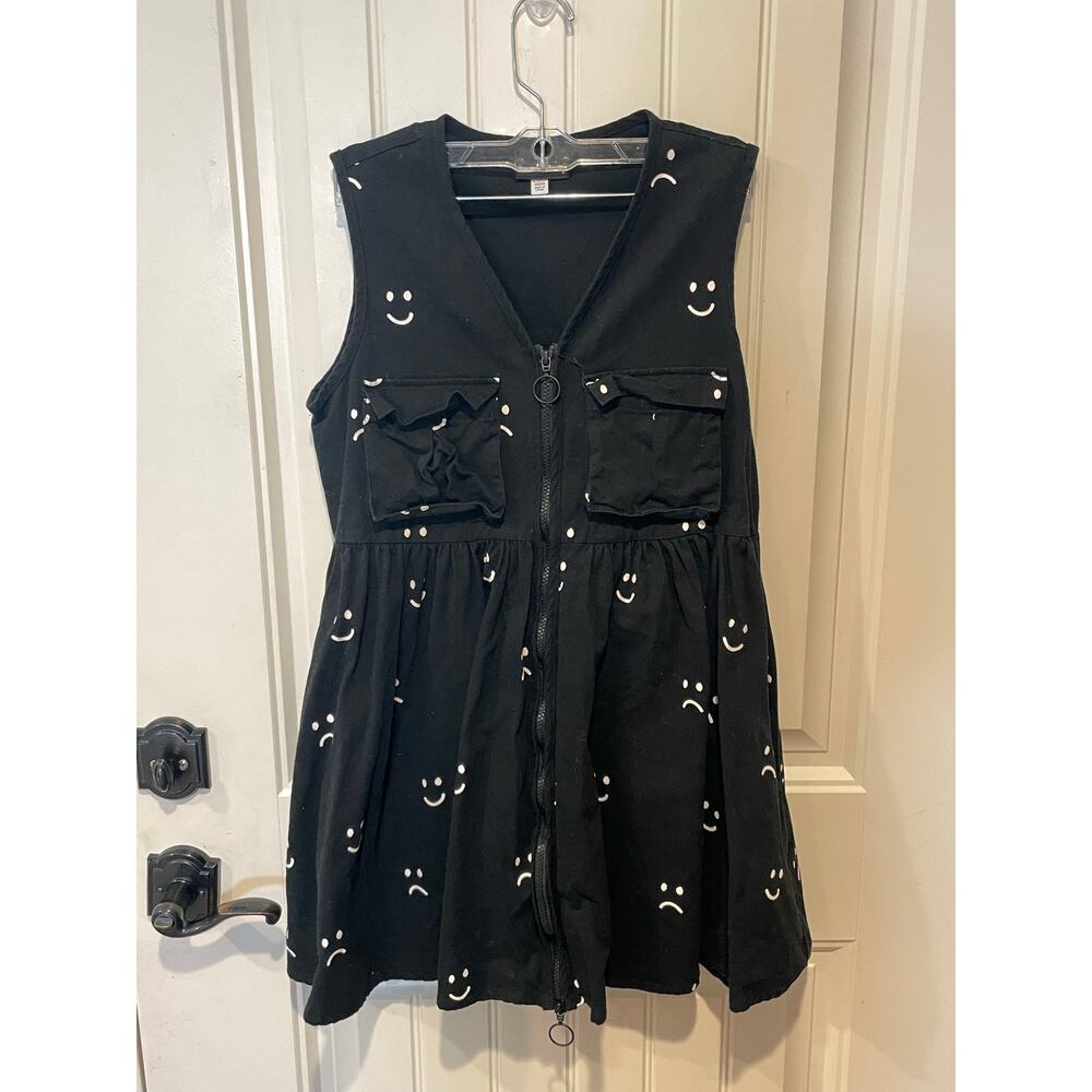 Lazy OAF Happy Sad Mini Gilet Dress